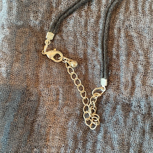 ✨ Black and silver stone statement necklace and earrings set ✨ - Picture 3 of 4